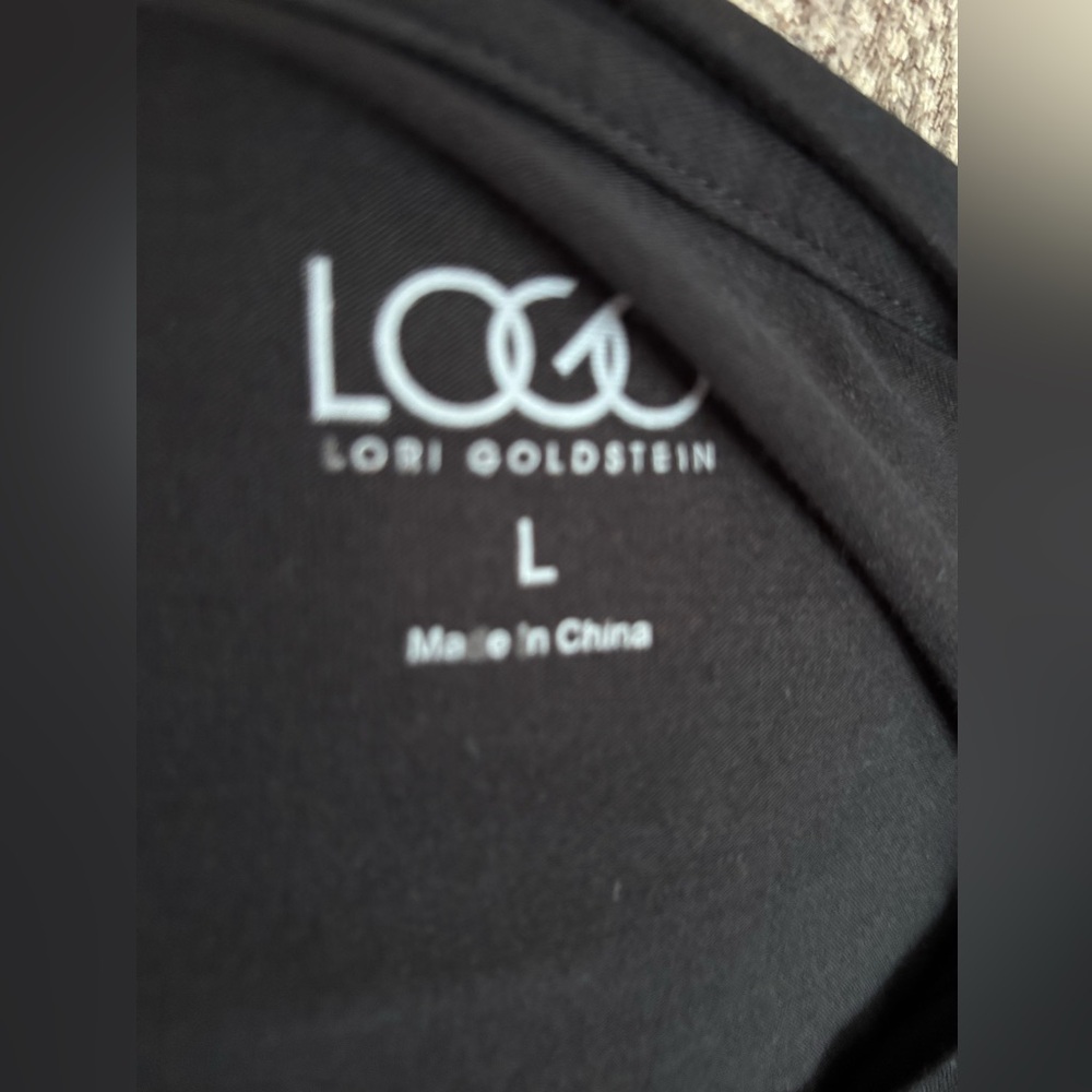 LOGO by Lori Goldstein Black and Gray Tank Top size large - Picture 3 of 3